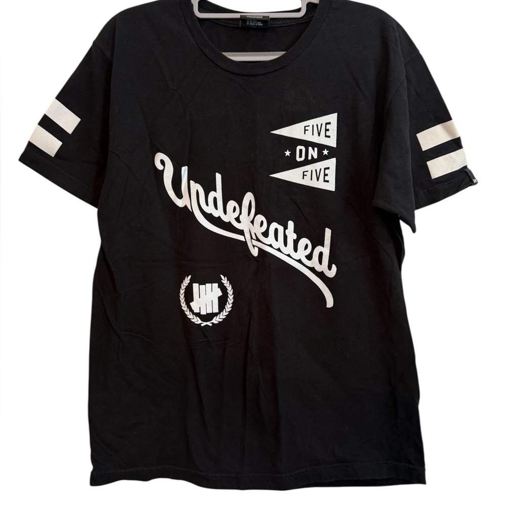Undefeated Black T-Shirt with White Logo